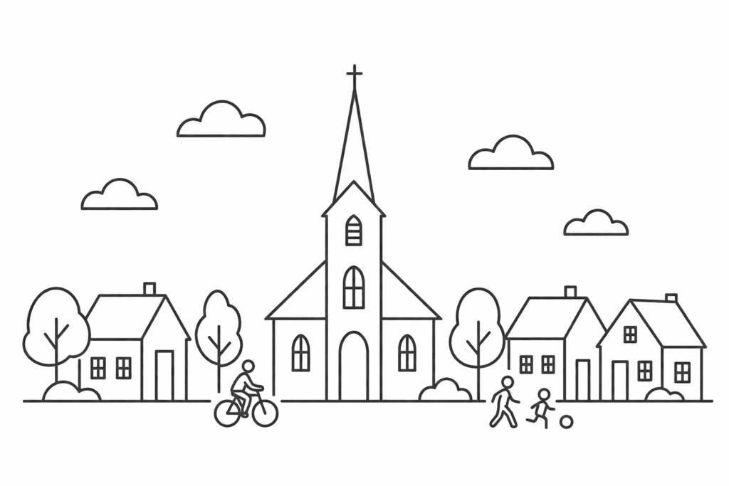 De kerk in het midden laten.